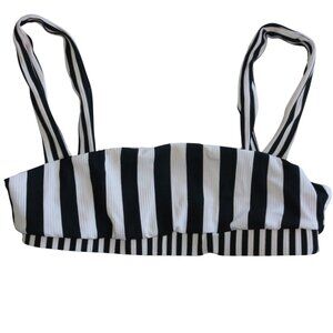 Onia Anthropologie Zoe Swim Macro Stripe Black